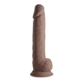 Fleshstixxx 10 Inch Silicone Dildo with Balls - Dark